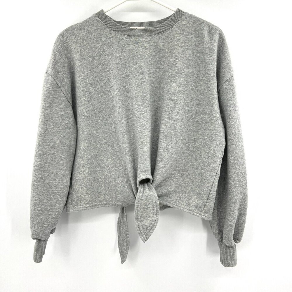 Cinq à Sept Gray Tie-Front Sweatshirt